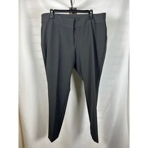 Worthington Curvy Fit Slim Leg Charcoal Gray Dress Pants Size 18 Tapered Office